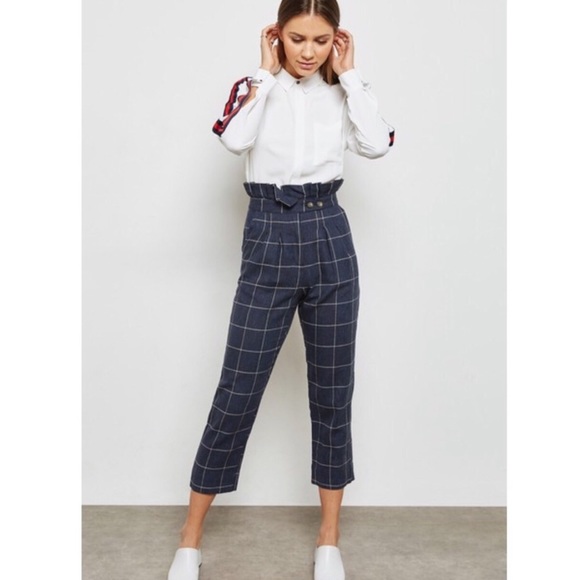 SOLD Topshop Super Highrise Paper Bag Trousers - Picture 2 of 12